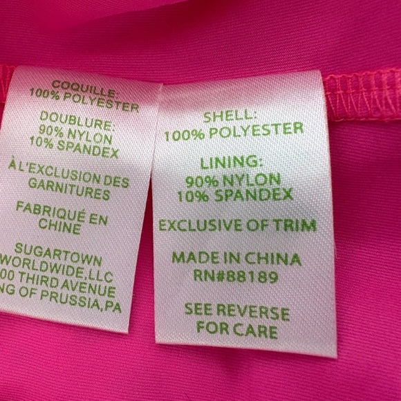 EUC - Lilly Pulitzer Hot Pink Textured Shift Dress – Size Small - Picture 4 of 6